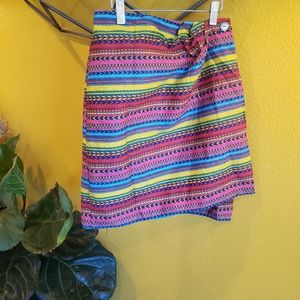Bonjour Vintage Boho Wrap Skirt